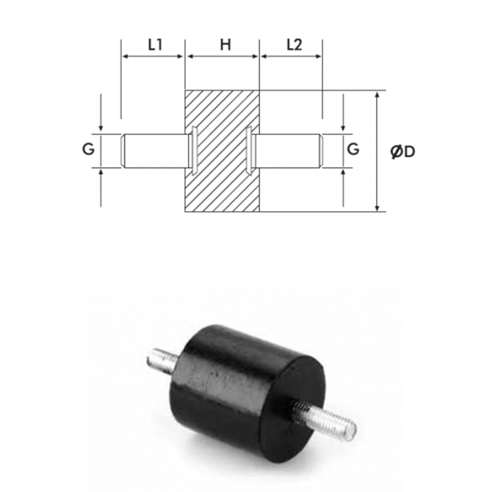 PULSUZ TİTREŞİM TAKOZU A TİPİ - 100*30 M16